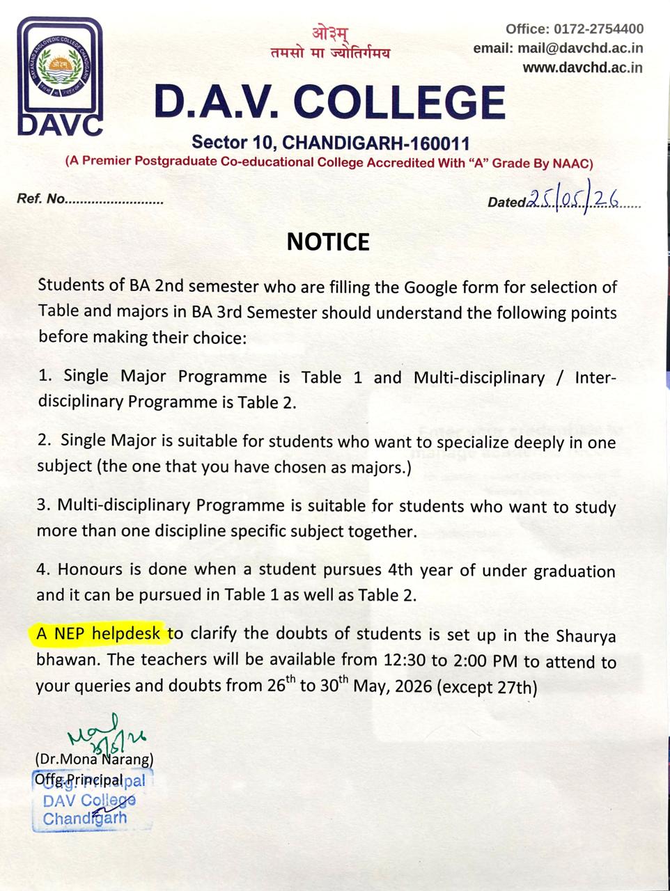 Notice 1